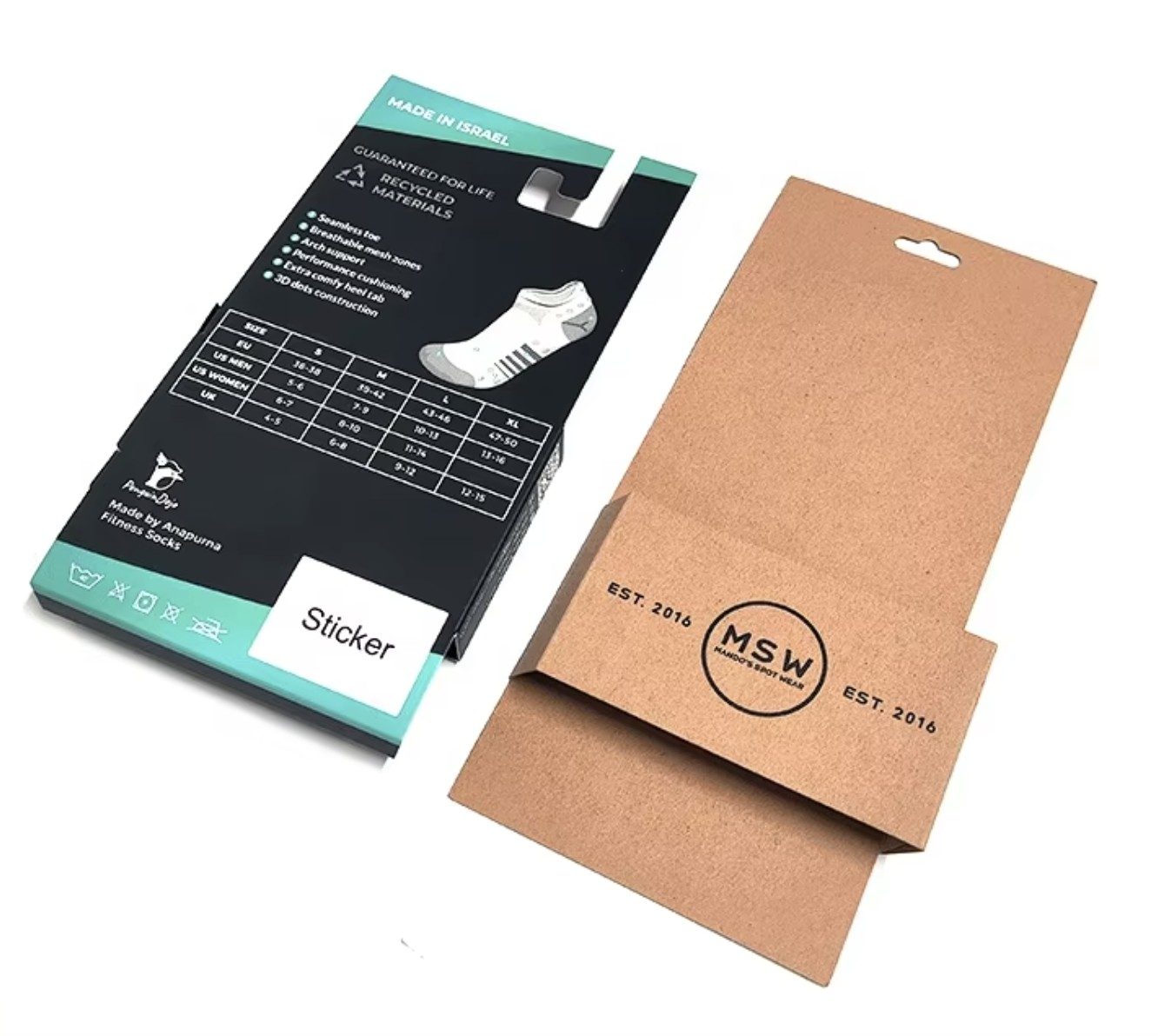 Sock paper packaging